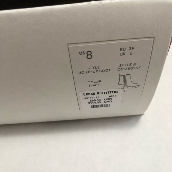 NWT Urban Outfitters Zip-Up boot black (8) - Picture 8 of 14